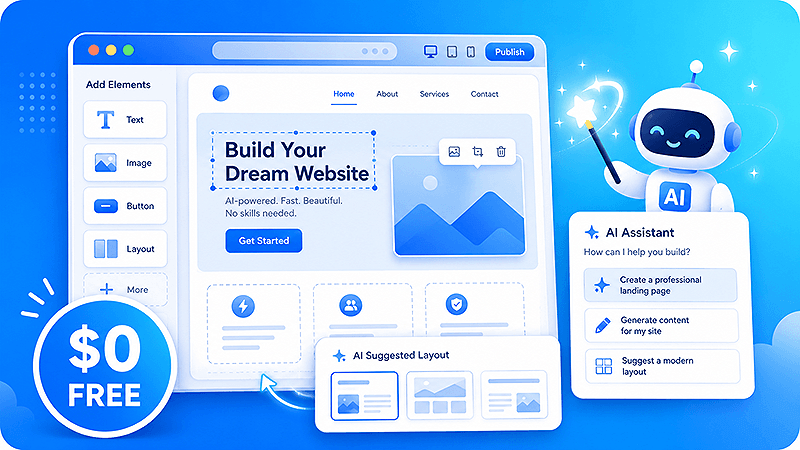 Free AI website builder